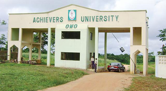 Achievers University, Owo Acceptance Fee And School Fees Breakdown