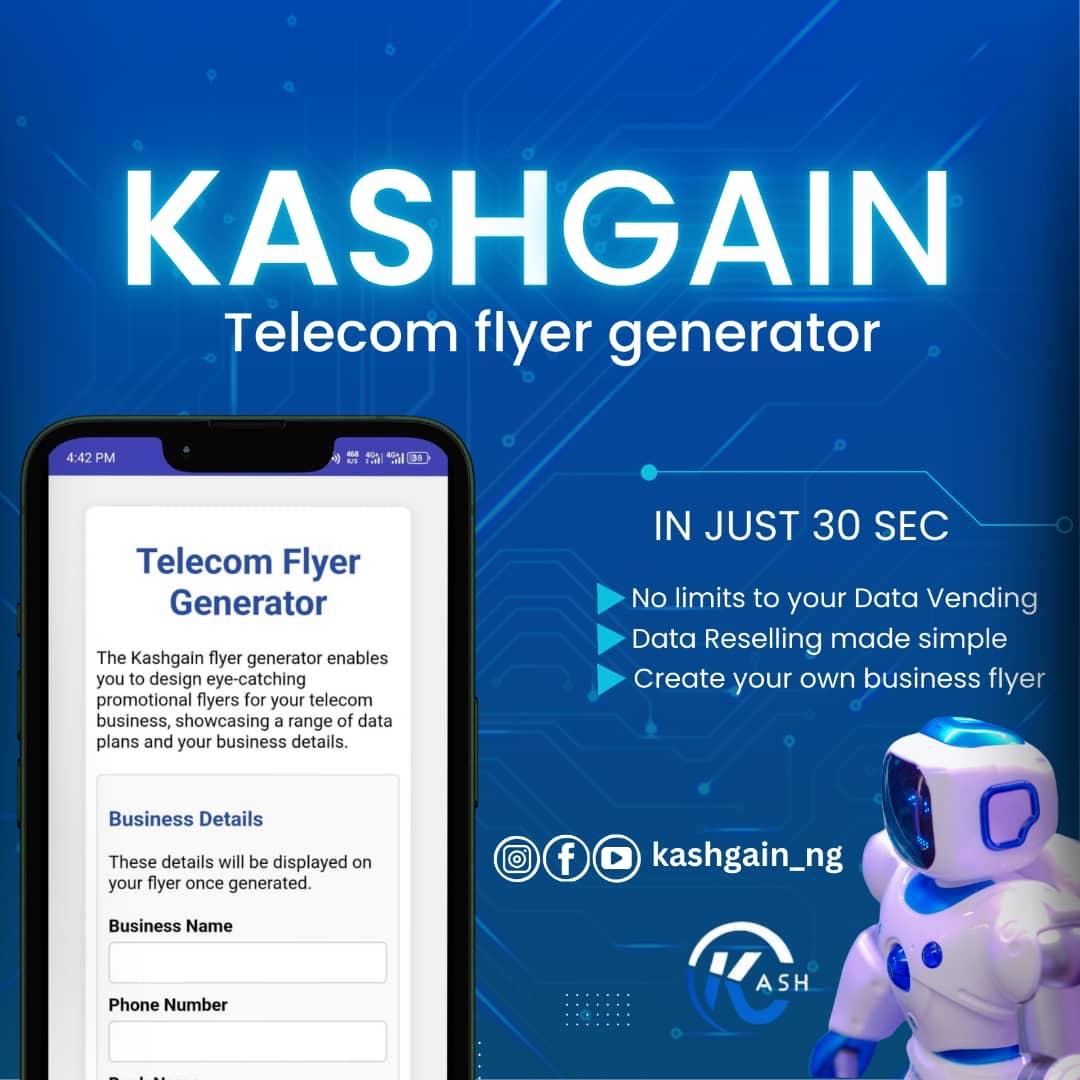 Telecom & VTU Flyer Generator - Premium Custom Business Flyer
